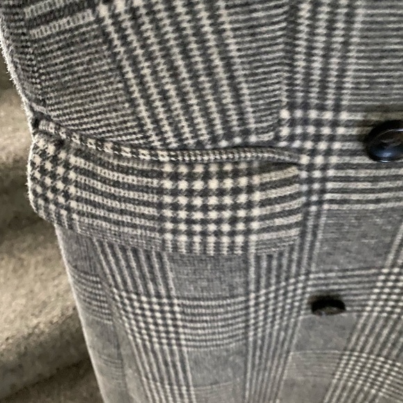 EUC Reformation Middlebury long wool winter fall coat grey plaid XS - Picture 5 of 8